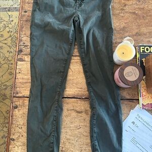 7 For All Mankind Olive Green Skinny Jeans